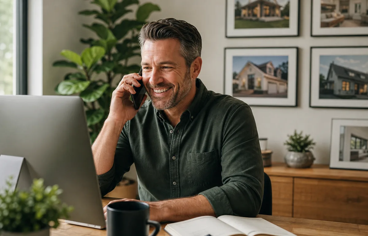 A home-service owner reconnecting with trusted past customers.