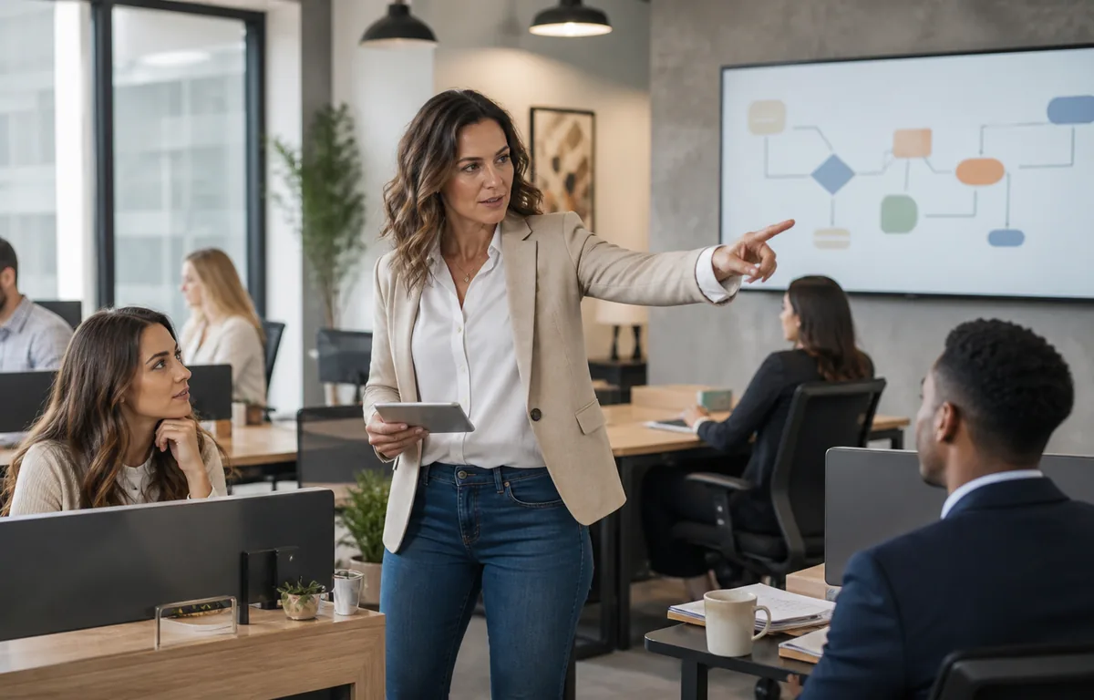 A real-estate professional organizing and routing new opportunities.