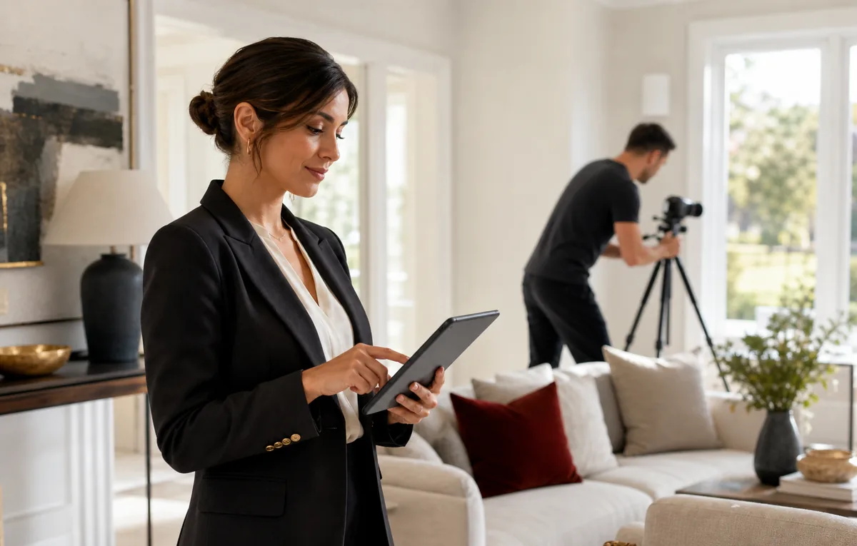 A listing professional coordinating photography and launch marketing.