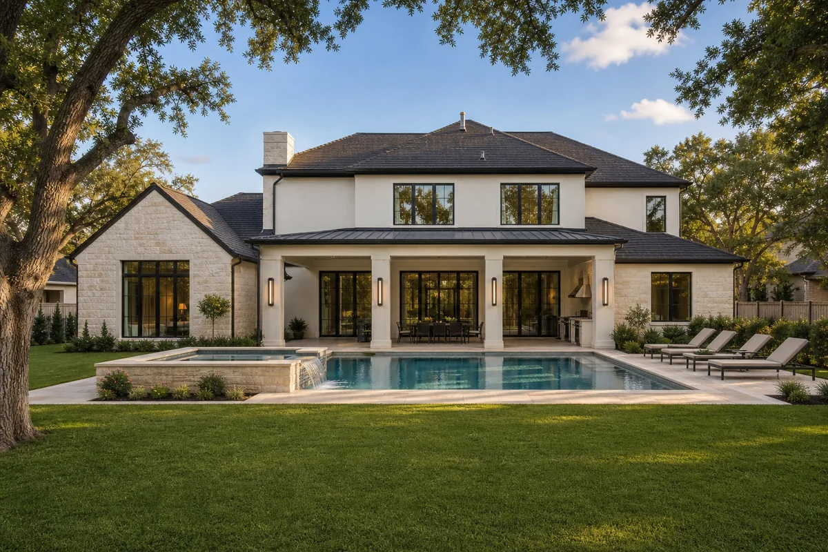 Rear Exterior photograph from the cohesive sample property shoot.