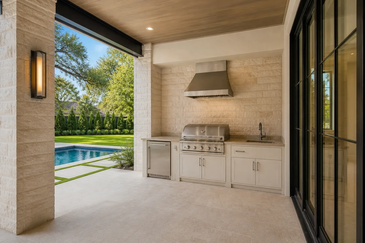 Outdoor Kitchen photograph from the cohesive sample property shoot.