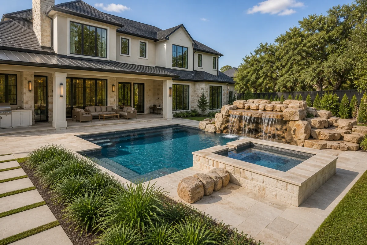 Swimming Pool photograph from the cohesive sample property shoot.