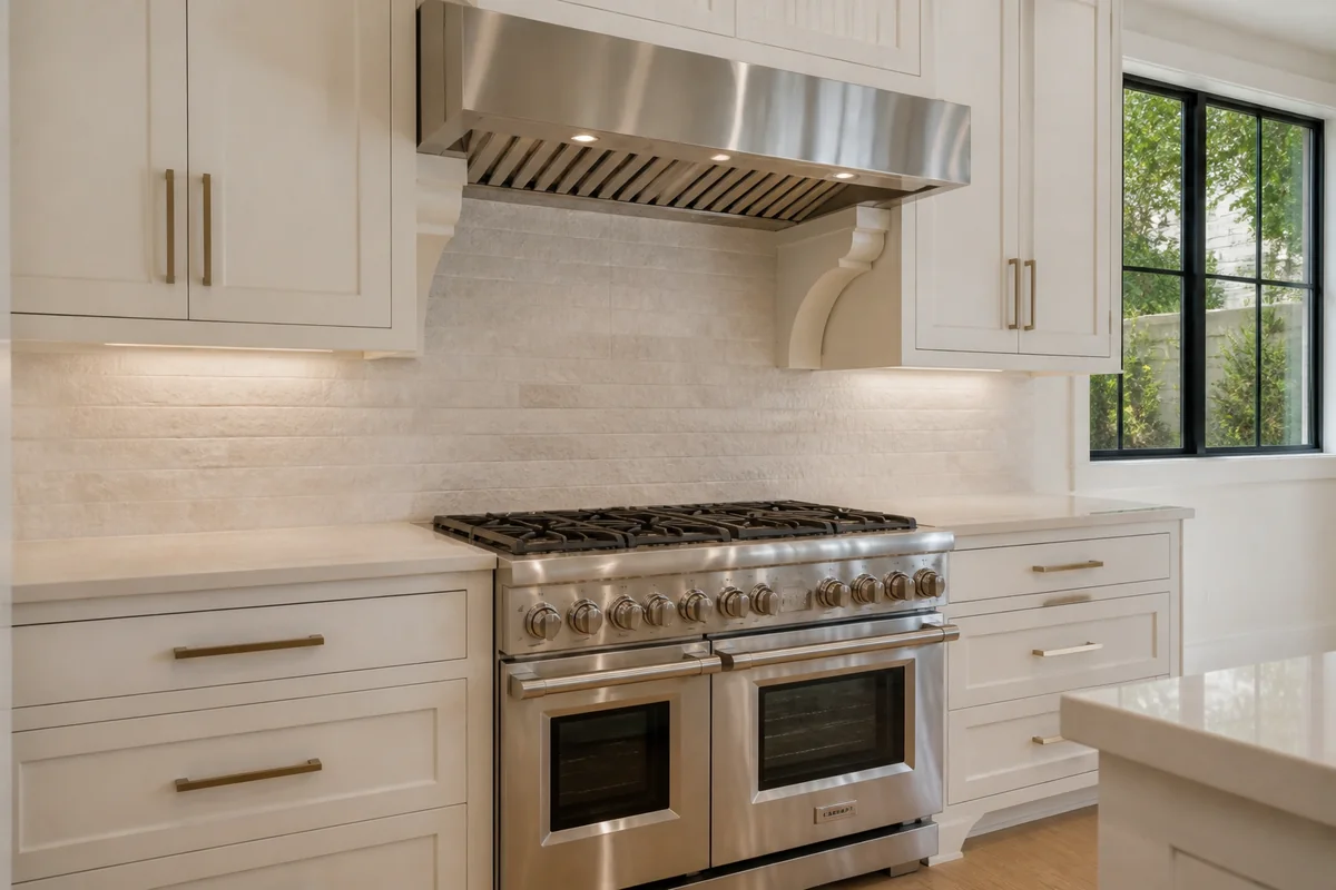 Chef’s Gas Range photograph from the cohesive sample property shoot.