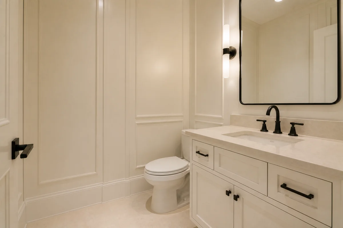 First Half Bathroom photograph from the cohesive sample property shoot.