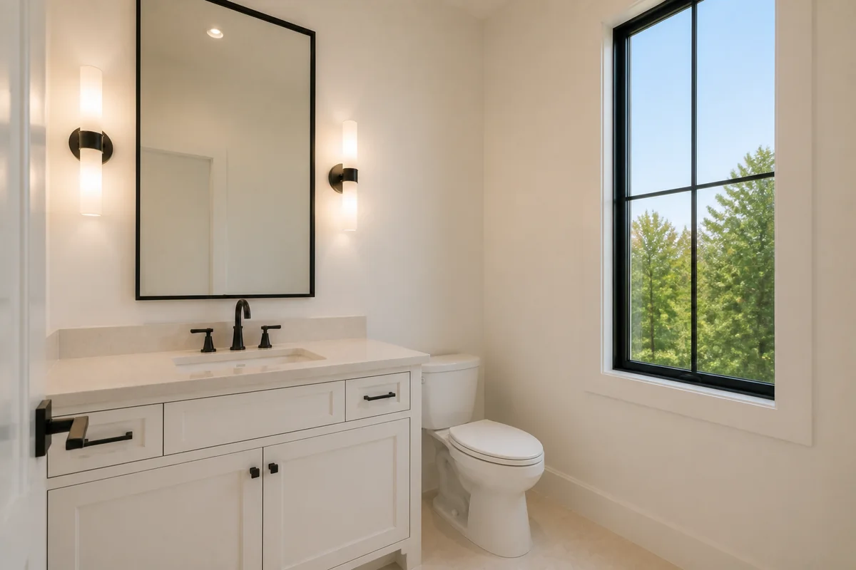 Second Half Bathroom photograph from the cohesive sample property shoot.
