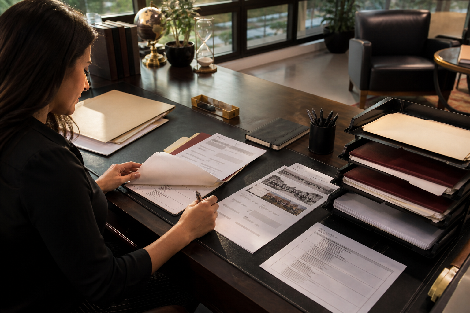 Kyle professionals reviewing reusable AI-prepared business documents